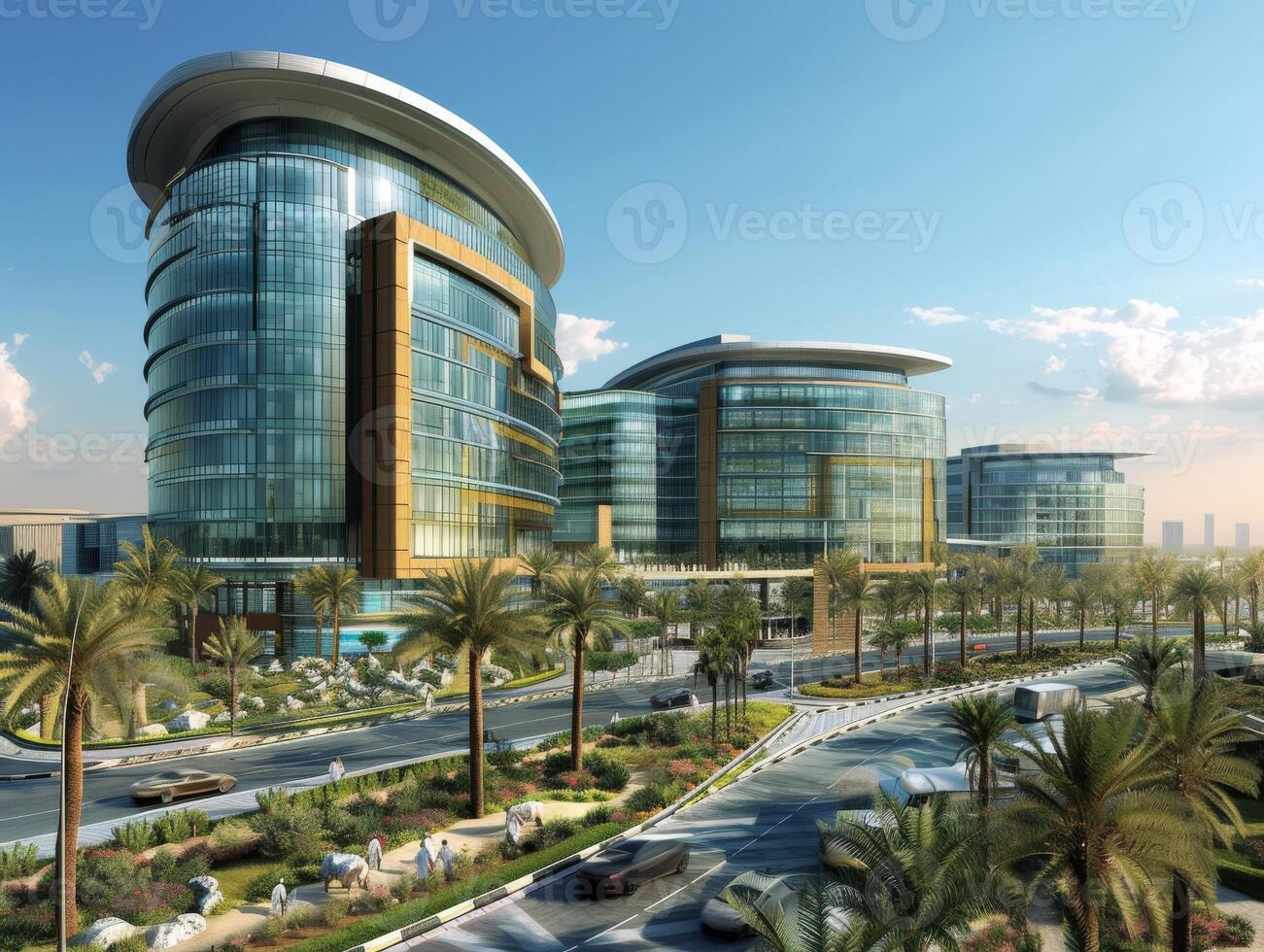 AI generated A world-class medical complex in Dubai Healthcare City photo