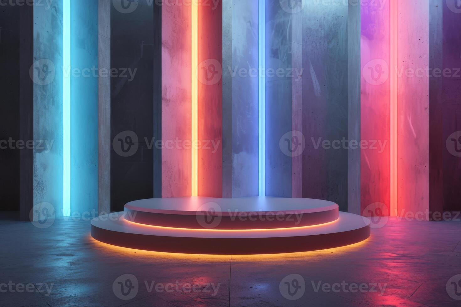 AI generated A minimalist podium exuding modern sophistication photo