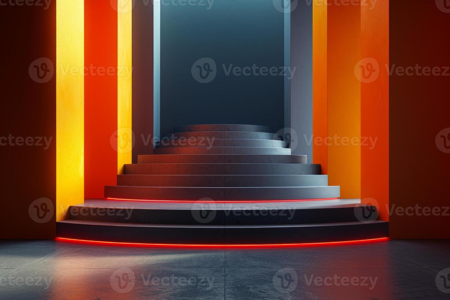 AI generated A podium utilizing subtle textures and clean surfaces photo