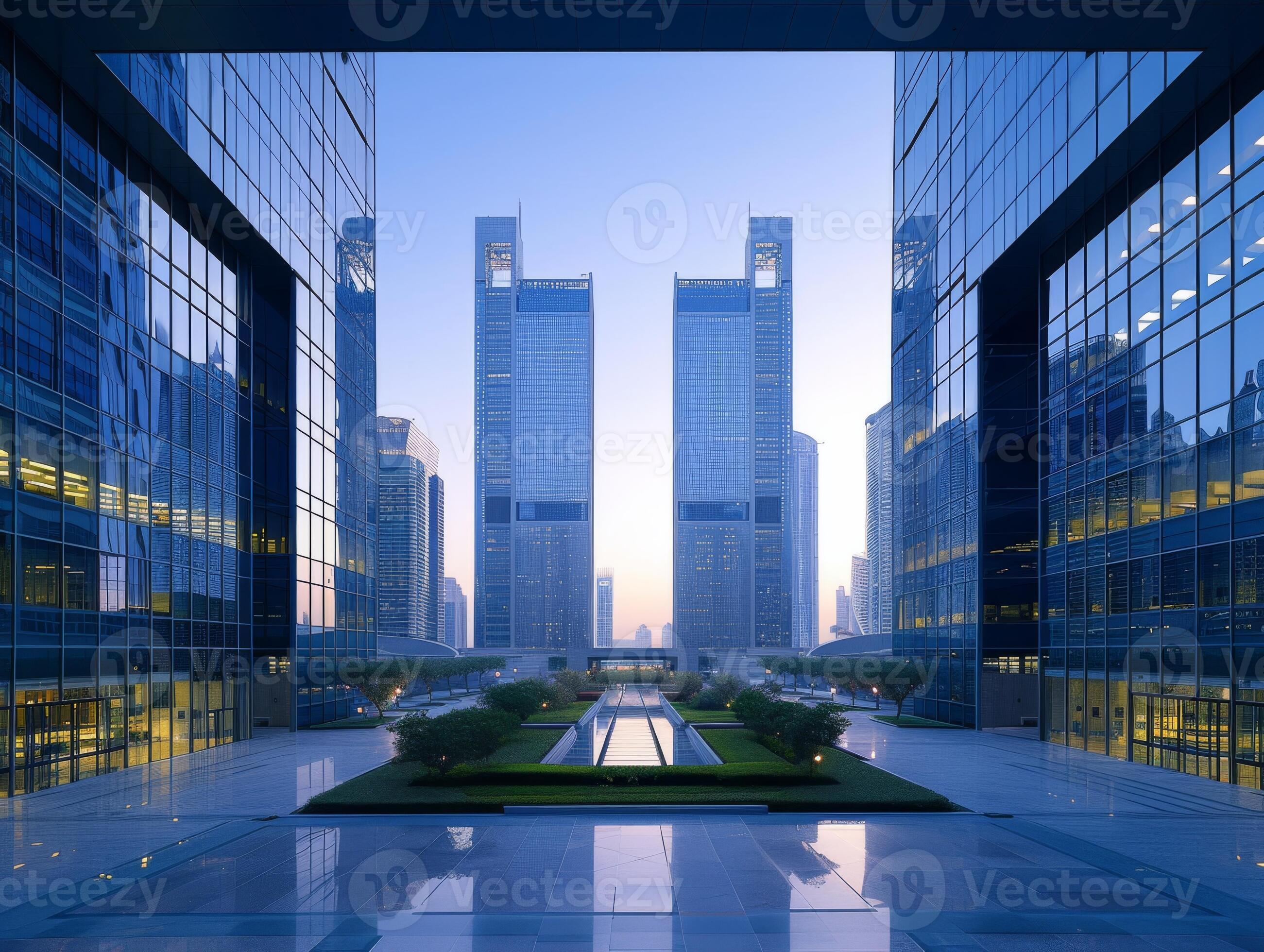 AI generated A bustling financial hub in the Dubai 41894857 Stock Photo 