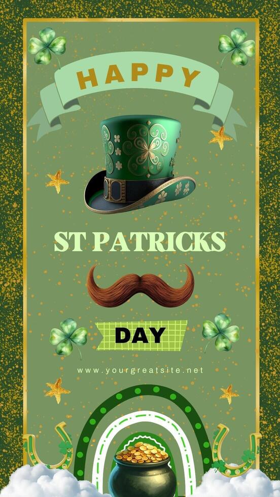 st patrick social media story for instagram template