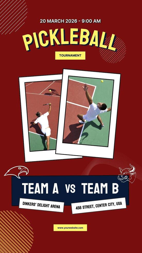 Pickleball Match Schedule template