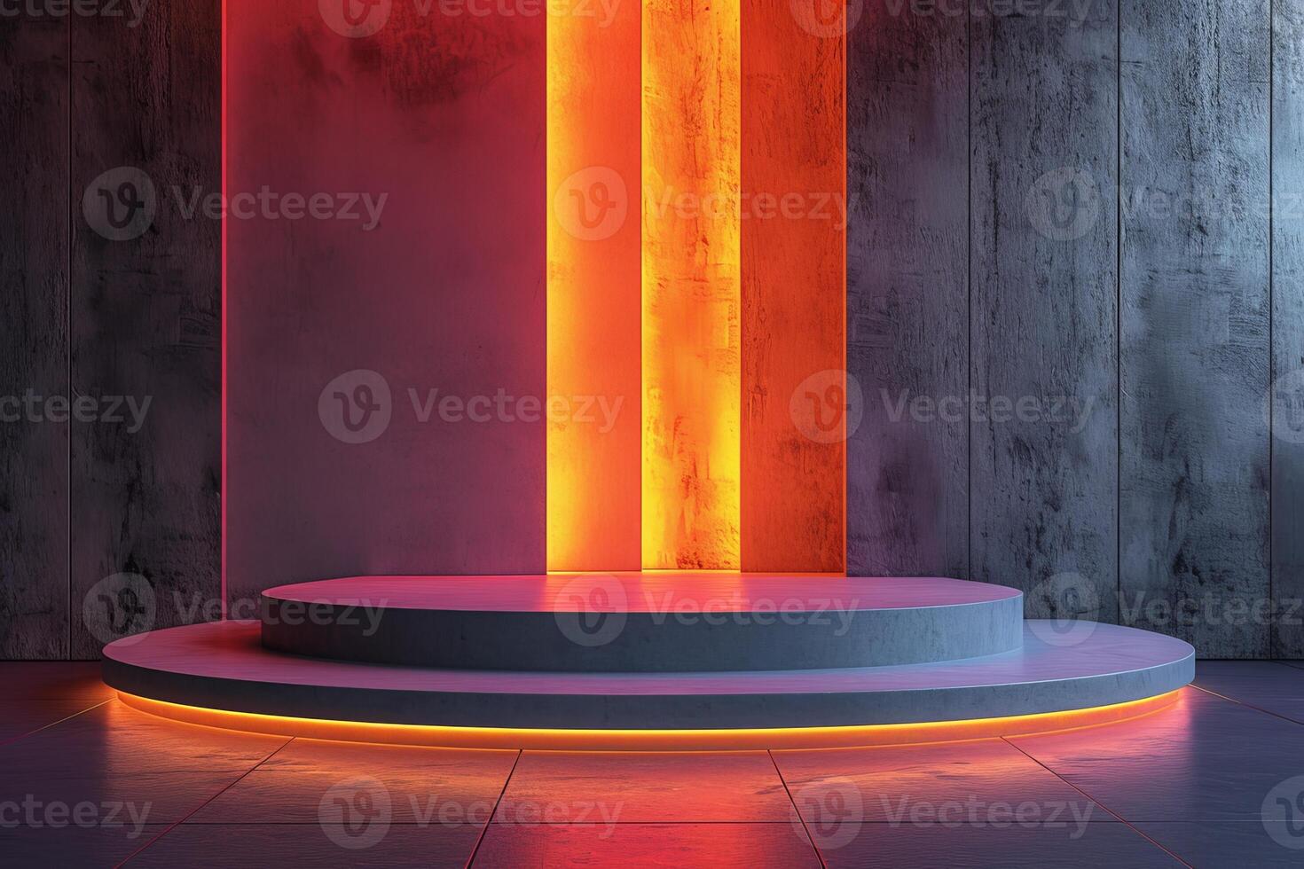 AI generated A podium utilizing subtle textures and clean surfaces photo
