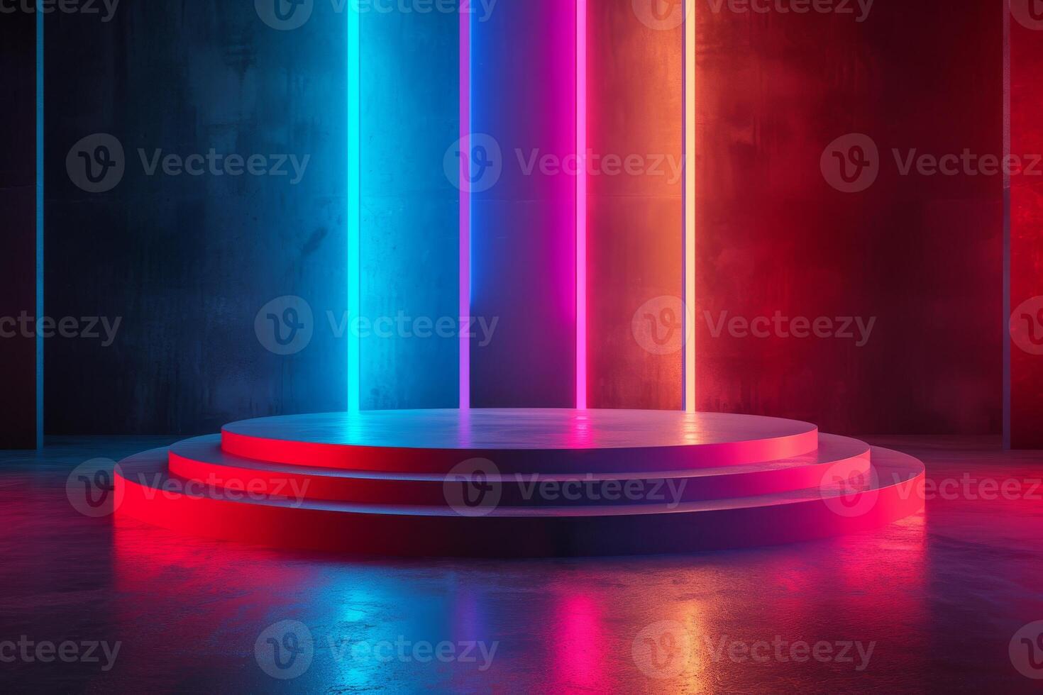 AI generated A podium with minimalist elegance photo