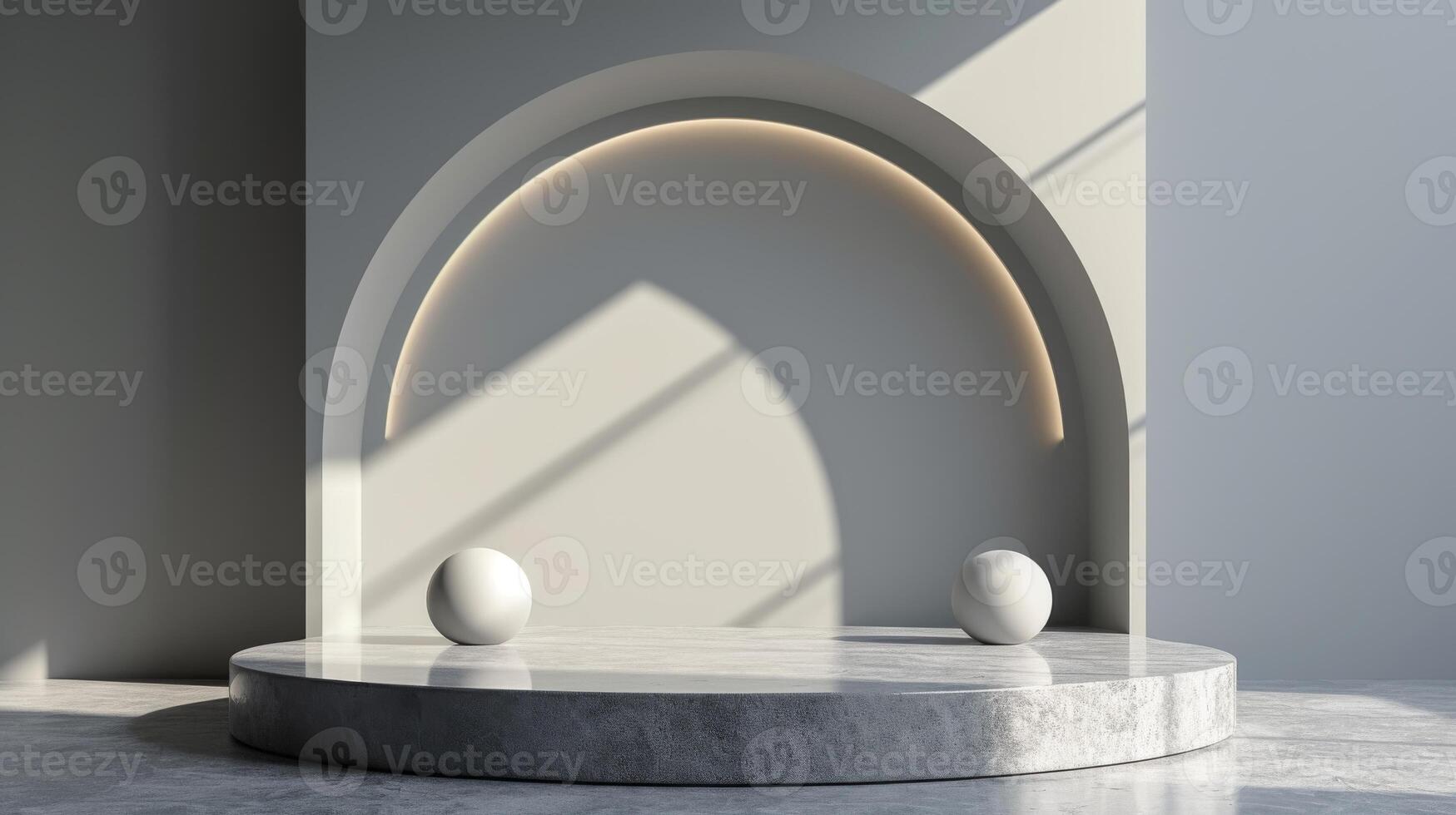 AI generated A sleek podium designed to elevate product presentations photo