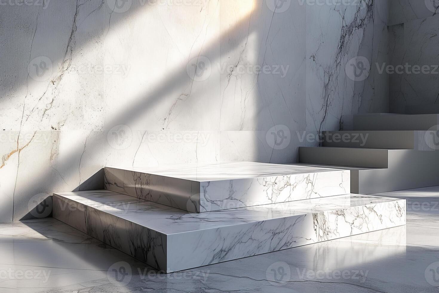 AI generated A minimalist podium with an emphasis on aesthetic elegance photo