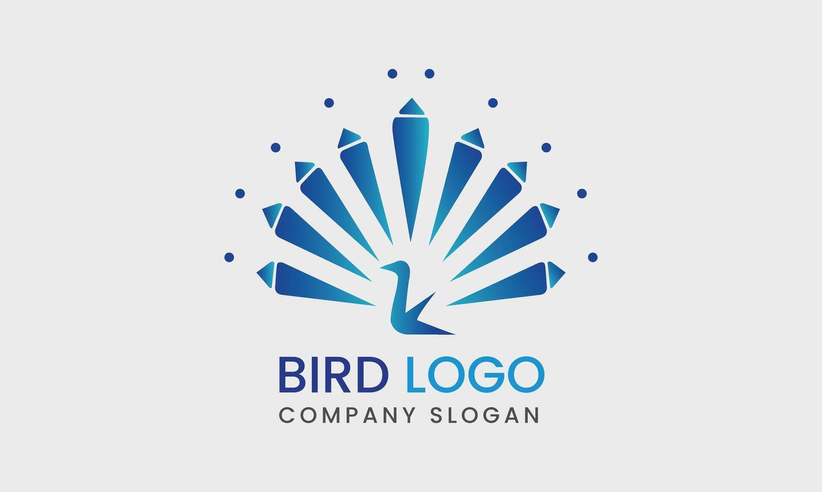 AI generated Bird peacock minimalist modern logo design icon vector