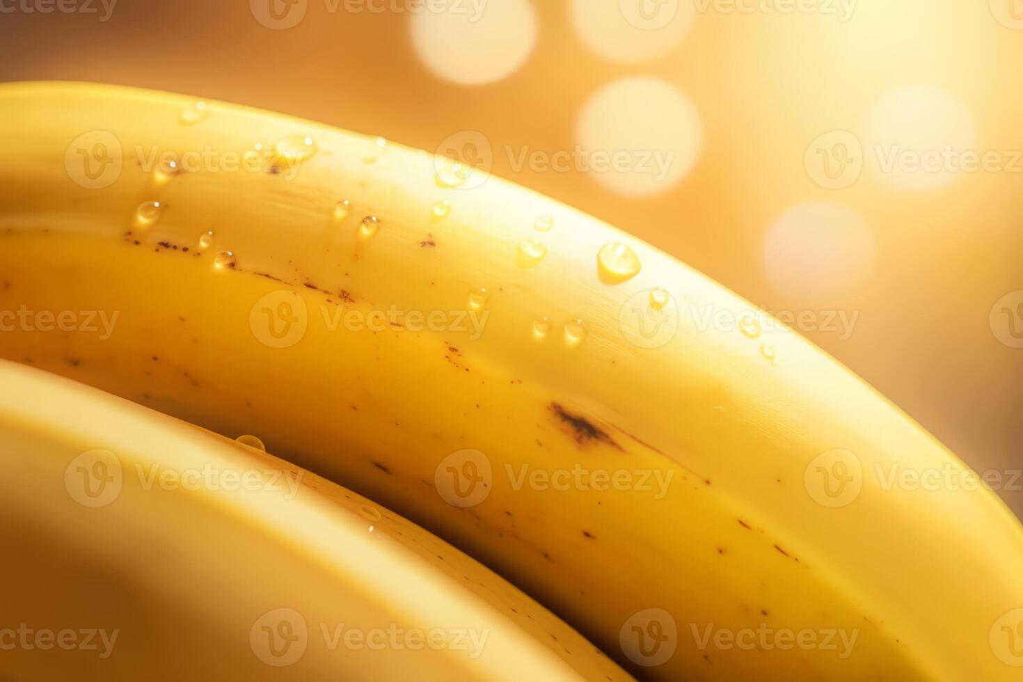 AI generated Close up of a ripe banana with natural lighting. Generative AI photo
