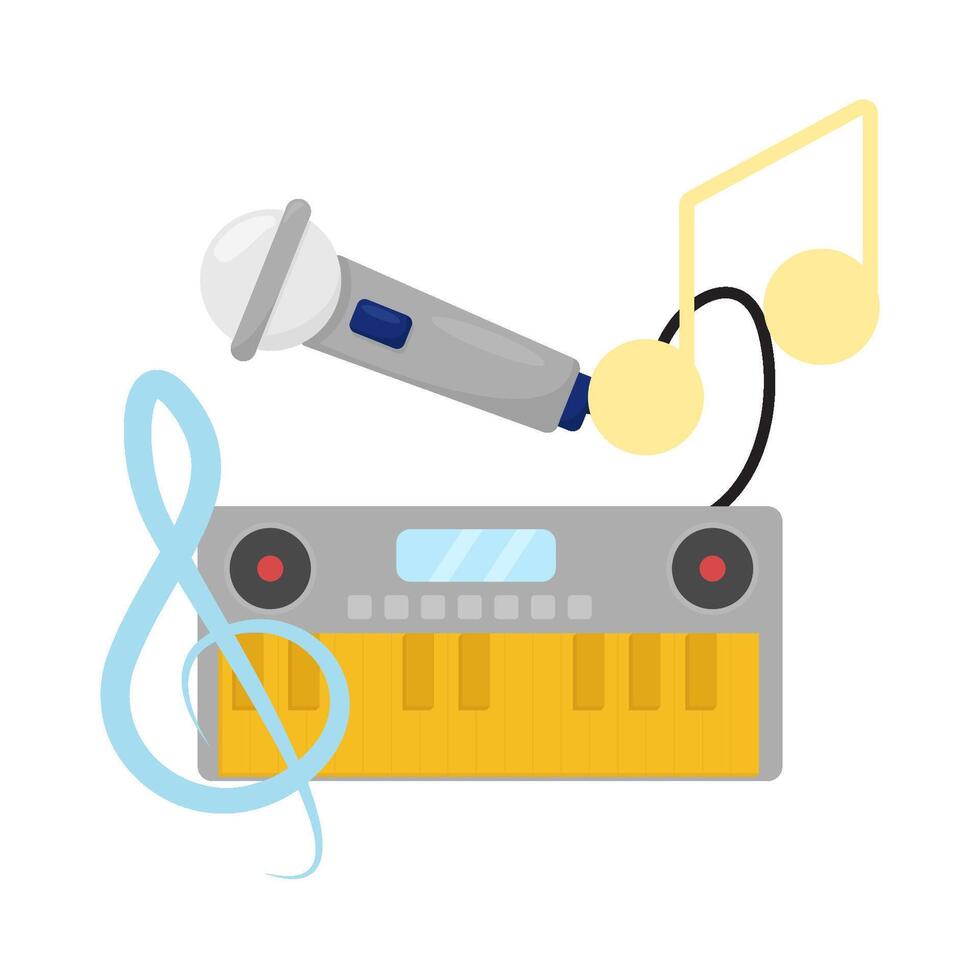 Illustration of piano vector