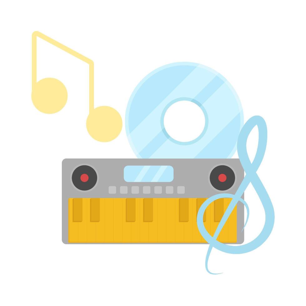Illustration of piano vector