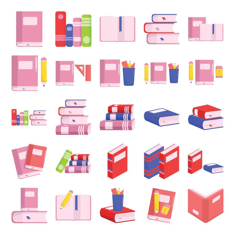 Illustration of book pack vector