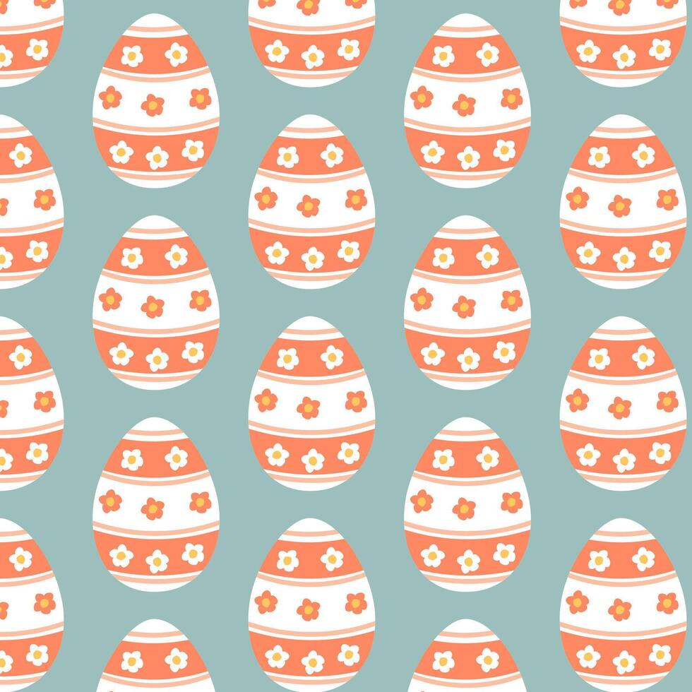 Easter eggs simple seamless pattern. Easter eggs, Easter symbol, decorative vector elements.