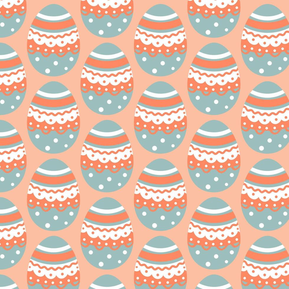 Easter eggs simple seamless pattern. Easter eggs, Easter symbol, decorative vector elements.