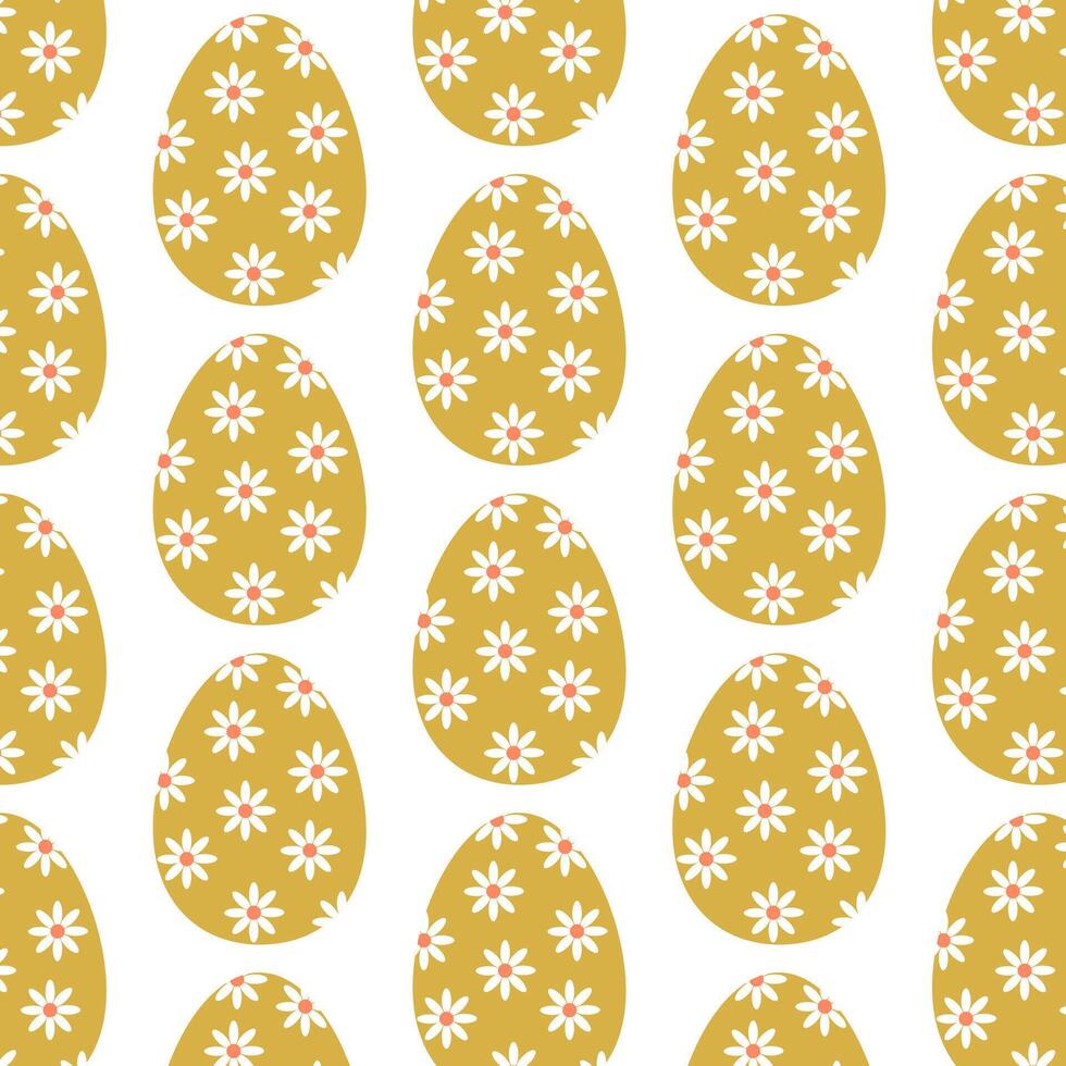 Easter eggs simple seamless pattern. Easter eggs, Easter symbol, decorative vector elements.