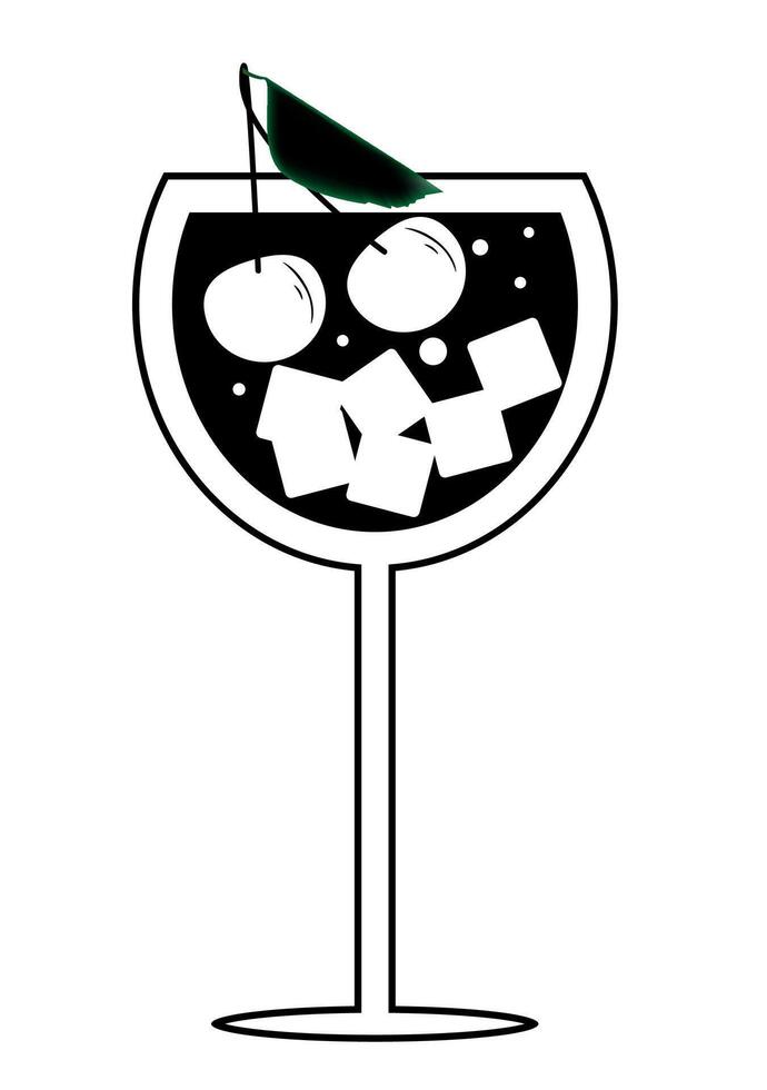 Vector illustration of summer cocktails. Icon, logo advertising flyer for bars and cafes.