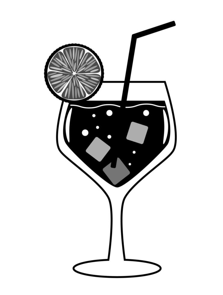 Vector illustration of summer cocktails. Icon, logo advertising flyer for bars and cafes.