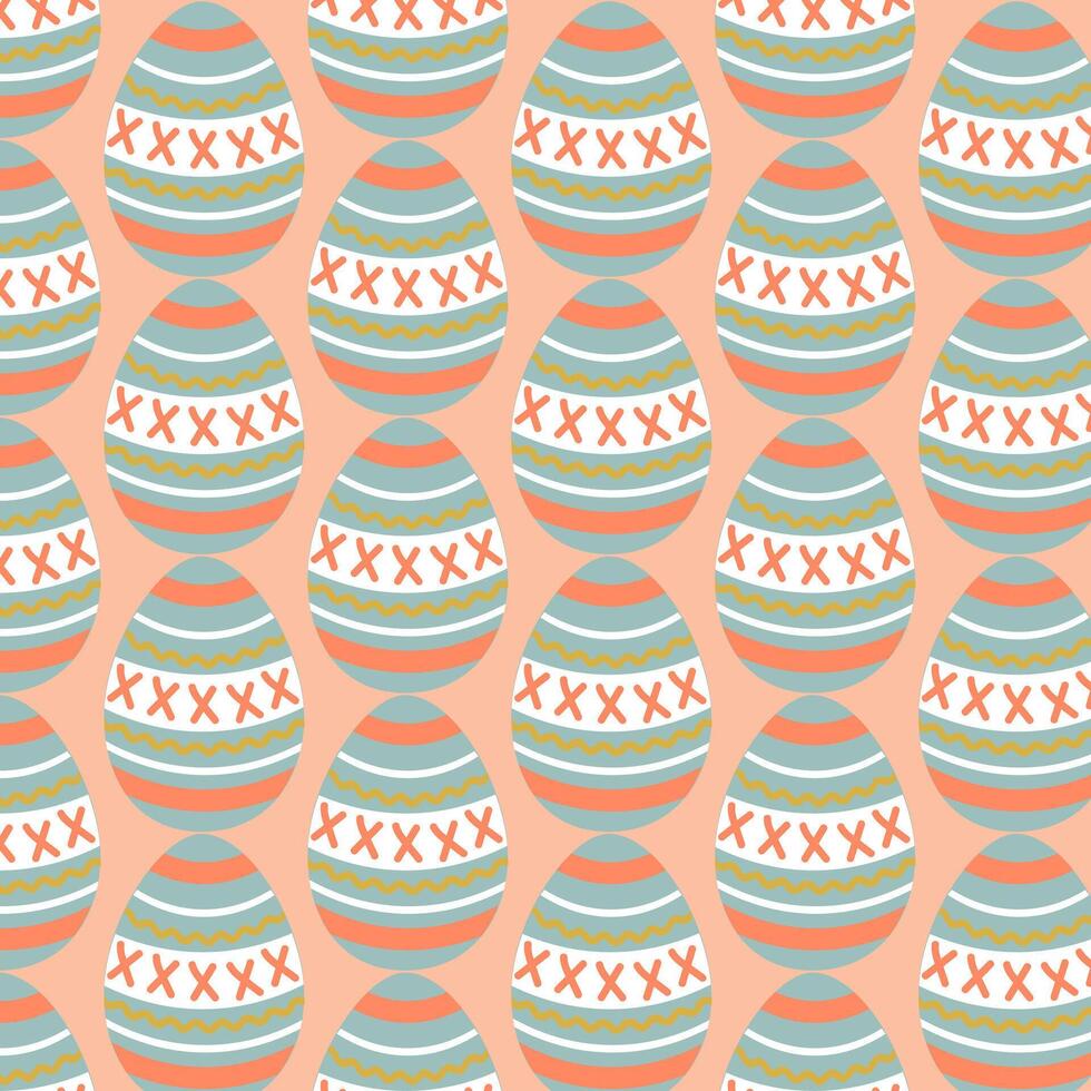 Easter eggs simple seamless pattern. Easter eggs, Easter symbol, decorative vector elements.