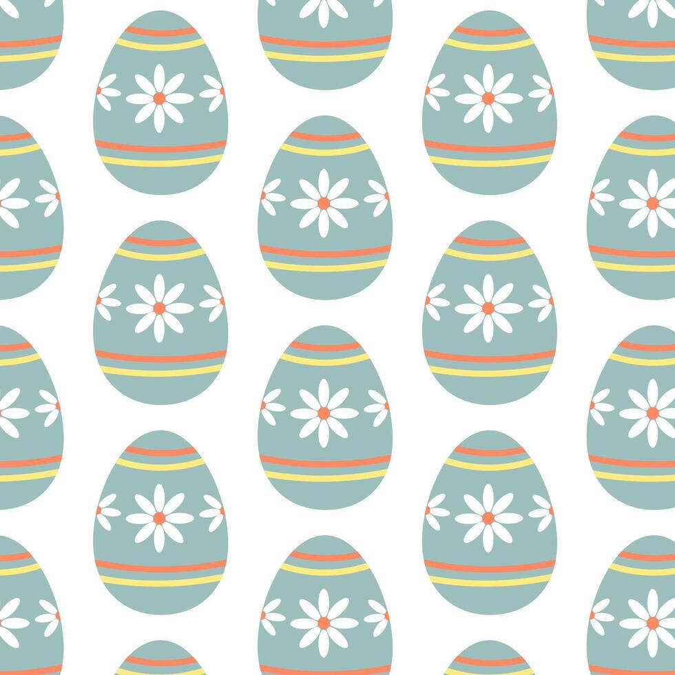 Easter eggs simple seamless pattern. Easter eggs, Easter symbol, decorative vector elements.
