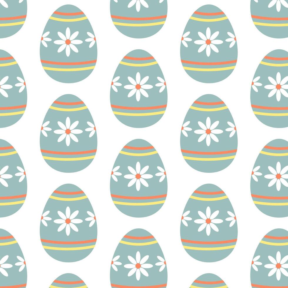 Easter eggs simple seamless pattern. Easter eggs, Easter symbol, decorative vector elements.