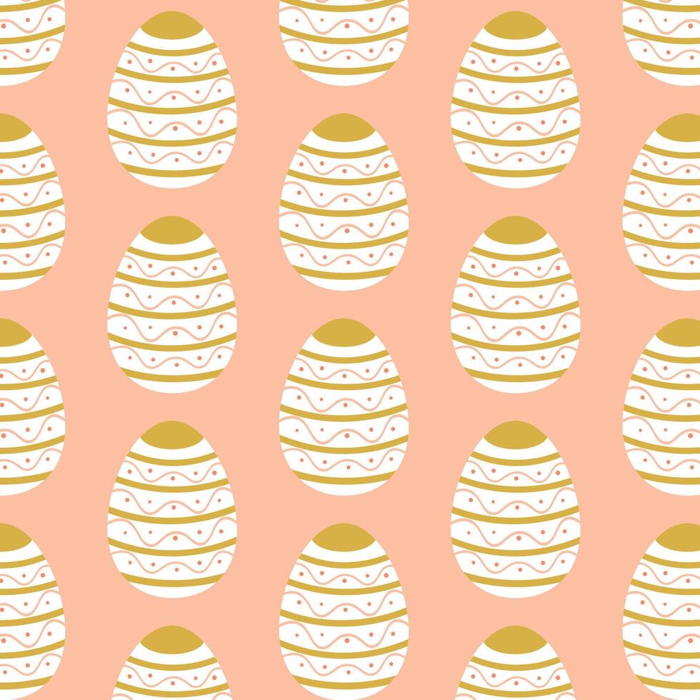 Easter eggs simple seamless pattern. Easter eggs, Easter symbol, decorative vector elements.