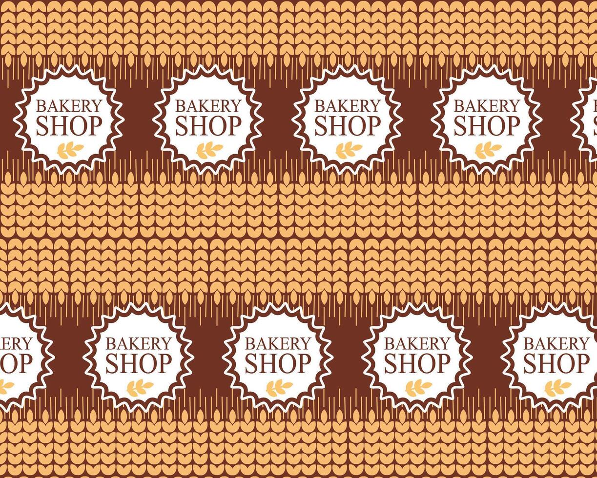 Seamless bread pattern. Simple design for packaging, wrapping paper, menu, bakery, confectionery, cafe. Vector illustration.