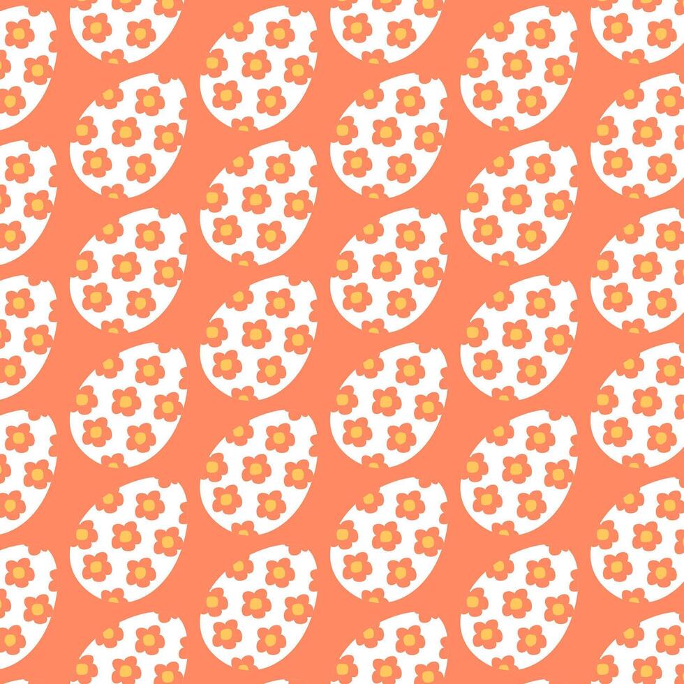 Easter eggs simple seamless pattern. Easter eggs, Easter symbol, decorative vector elements.