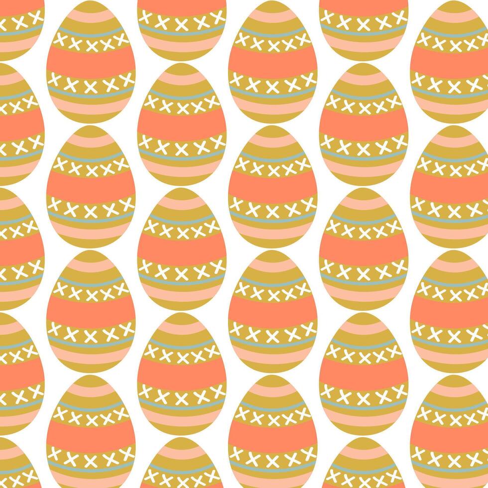 Easter eggs simple seamless pattern. Easter eggs, Easter symbol, decorative vector elements.