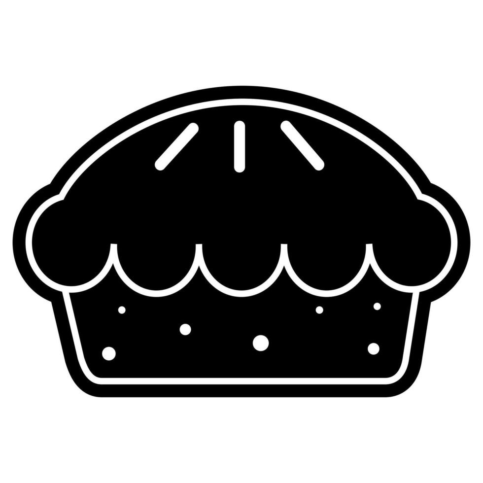 Cake, pie logo design in minimalistic style. Fast food icon. Vector illustration.