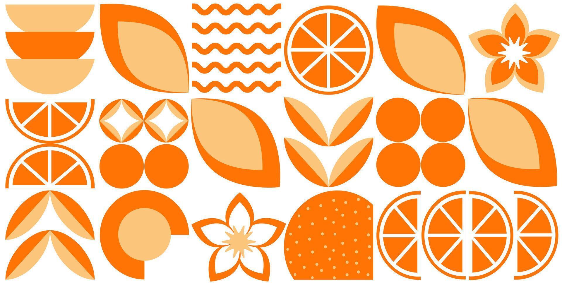 Abstract geometric vector pattern in Scandinavian style. Agriculture symbol. Harvest of garden. Background illustration graphic design.