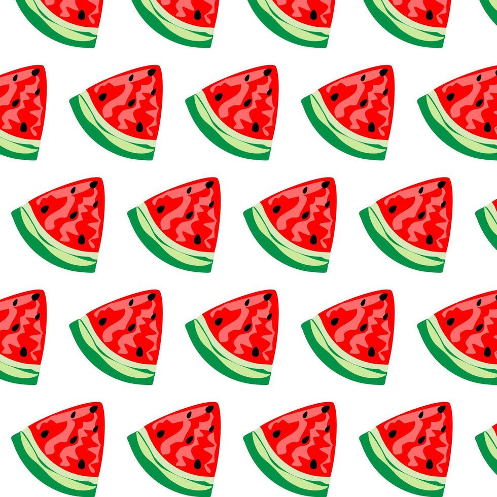 Watermelon vector seamless pattern. Graphic design background.