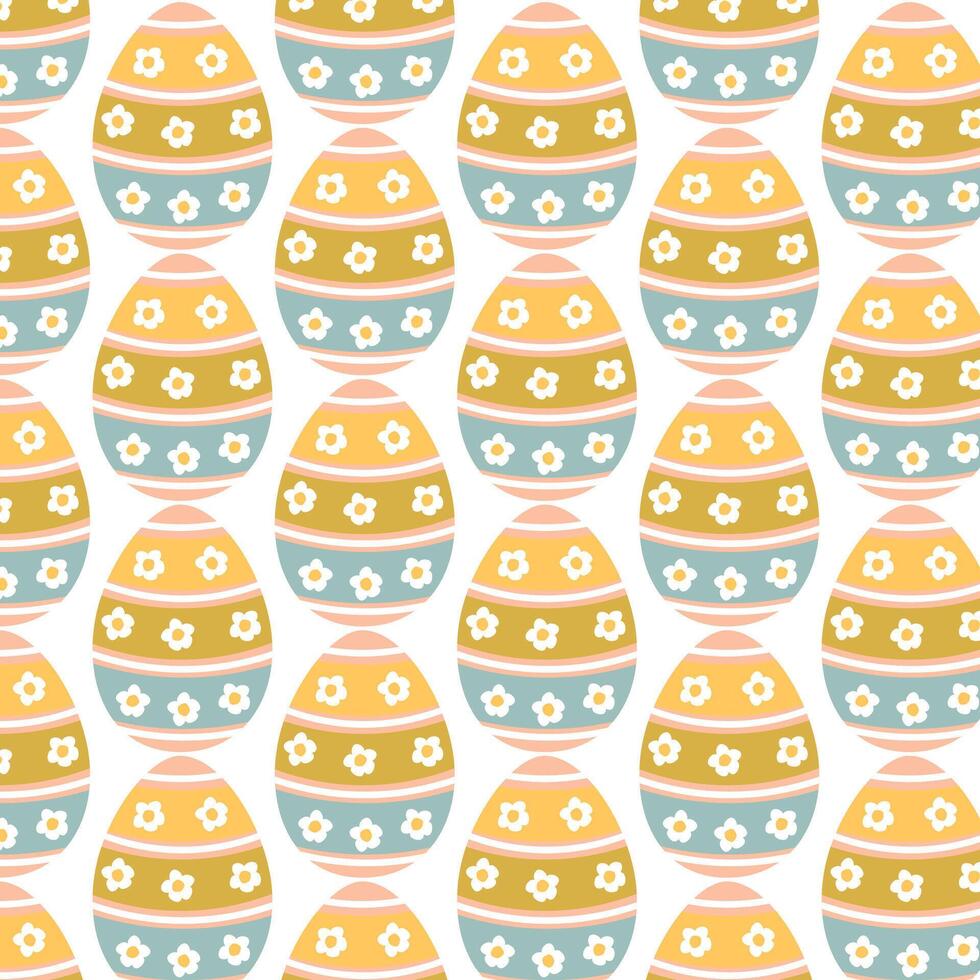 Easter eggs simple seamless pattern. Easter eggs, Easter symbol, decorative vector elements.