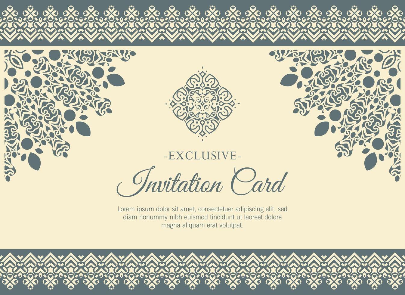 Invitation card vector design vintage style