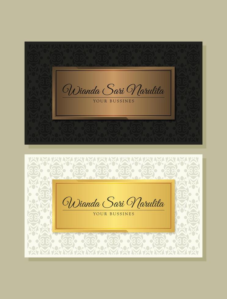 elegant gold pattern card design vector