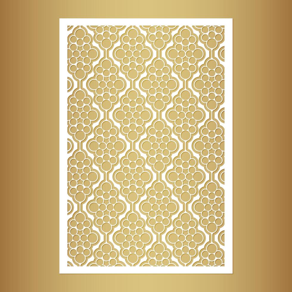 seamless cut mandala decorative pattern template vector