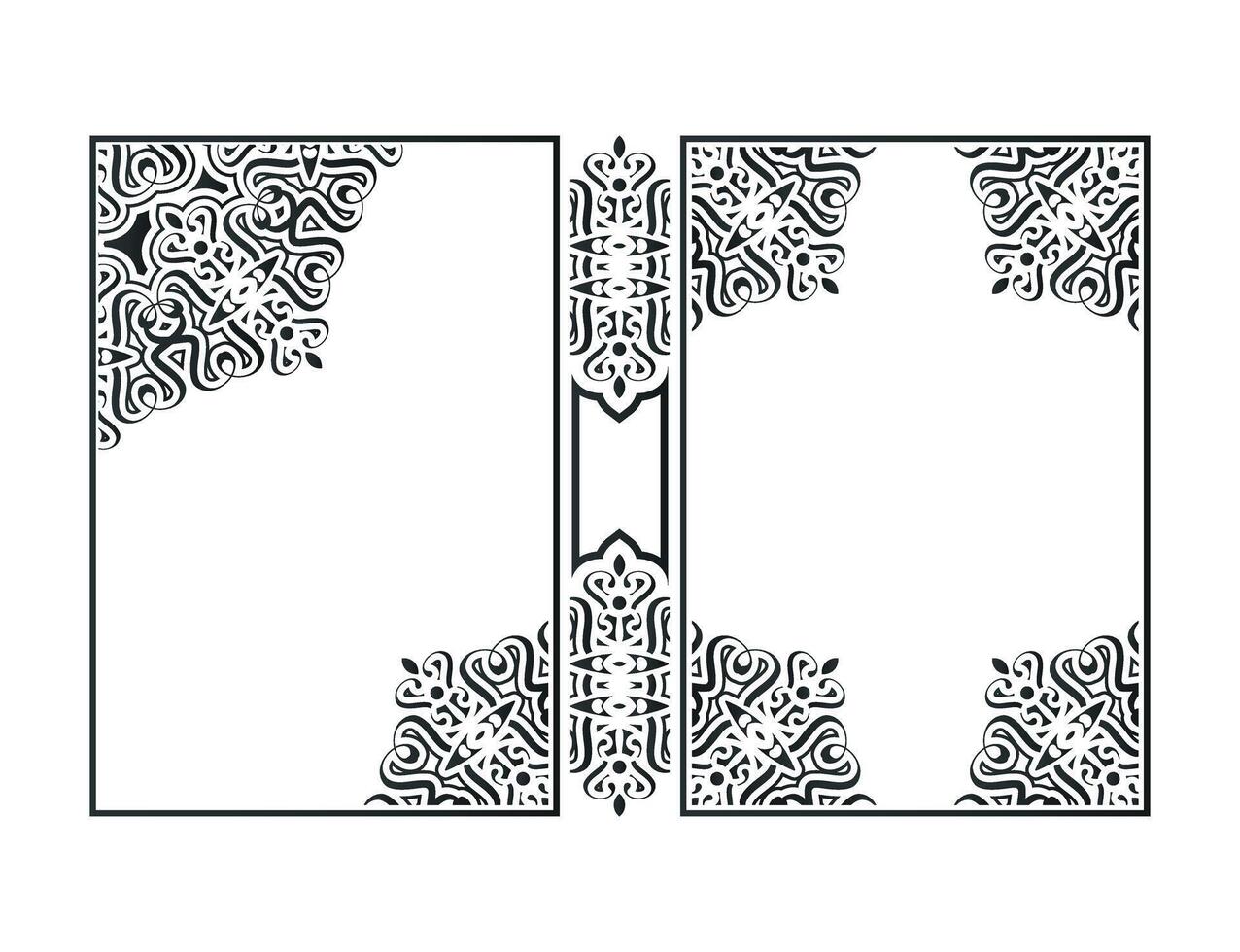Frame Ornamental book cover design vector