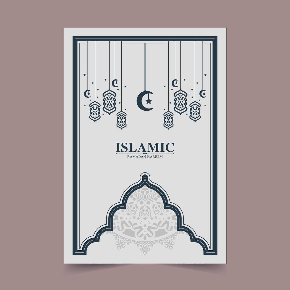 islamic ramadan kareem card design vector