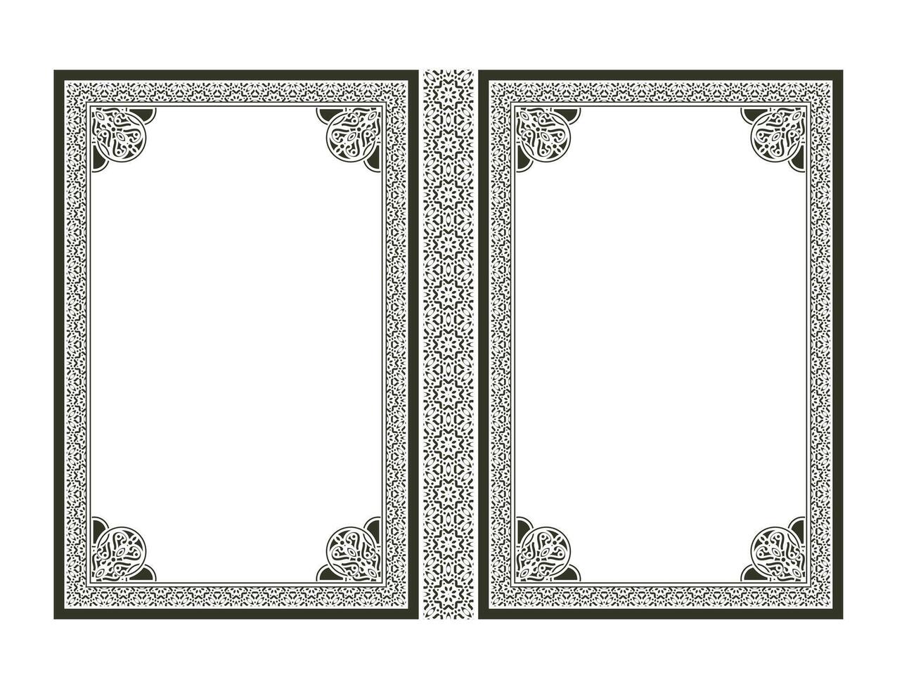Frame Ornamental book cover design vector