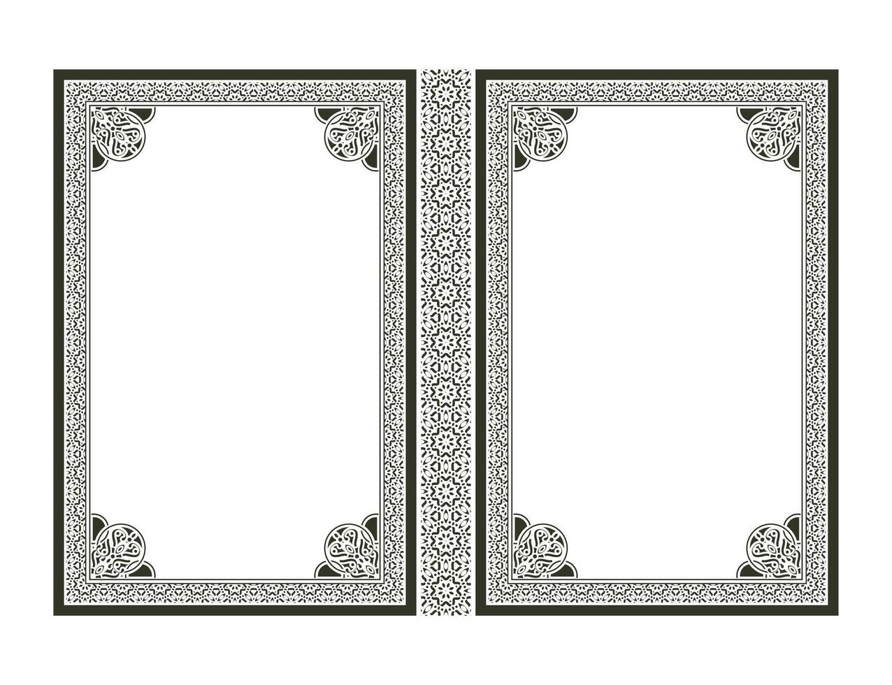 marco ornamental libro cubrir diseño vector