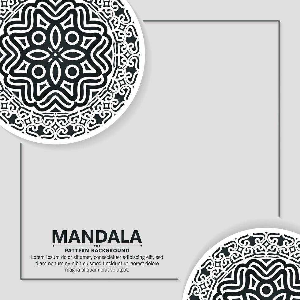 fondo arabesco mandala plano vector