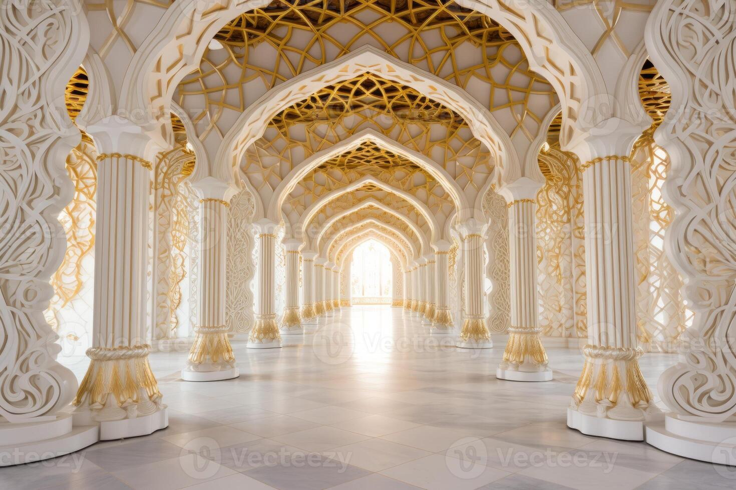 AI generated Ornate arches and intricate designs. Generative AI photo