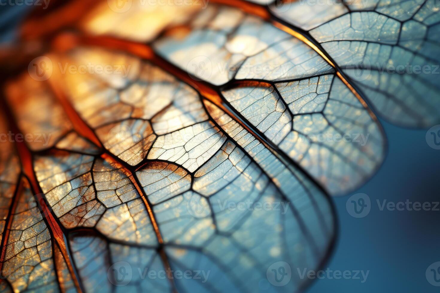 AI generated The fine details of a dragonfly's wing. Generative AI photo