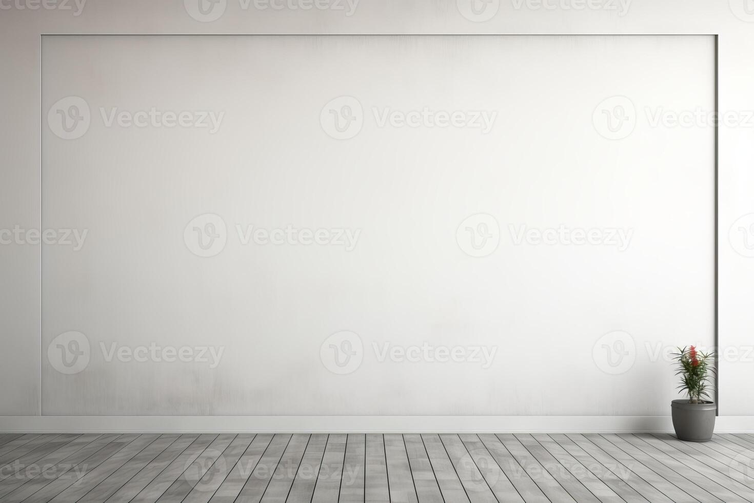 AI generated A blank wall ready for custom mock up art. Generative AI photo