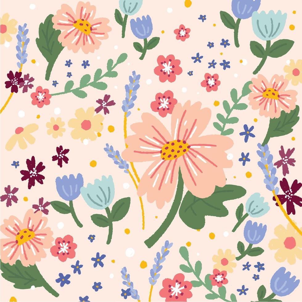 flower blossom floral background wallpaper design vector