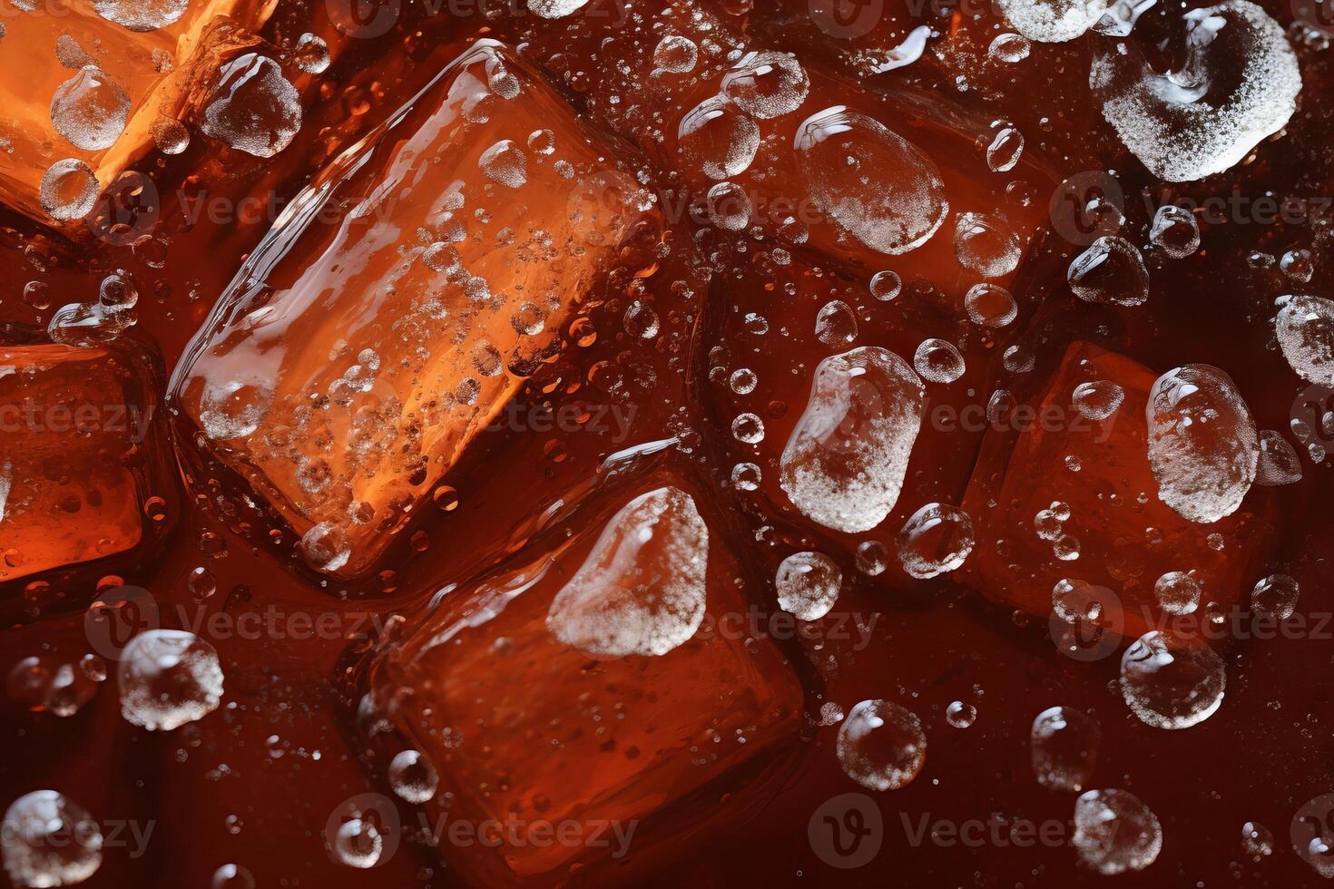 AI generated A close-up of a cold beverage with condensation. Generative AI photo