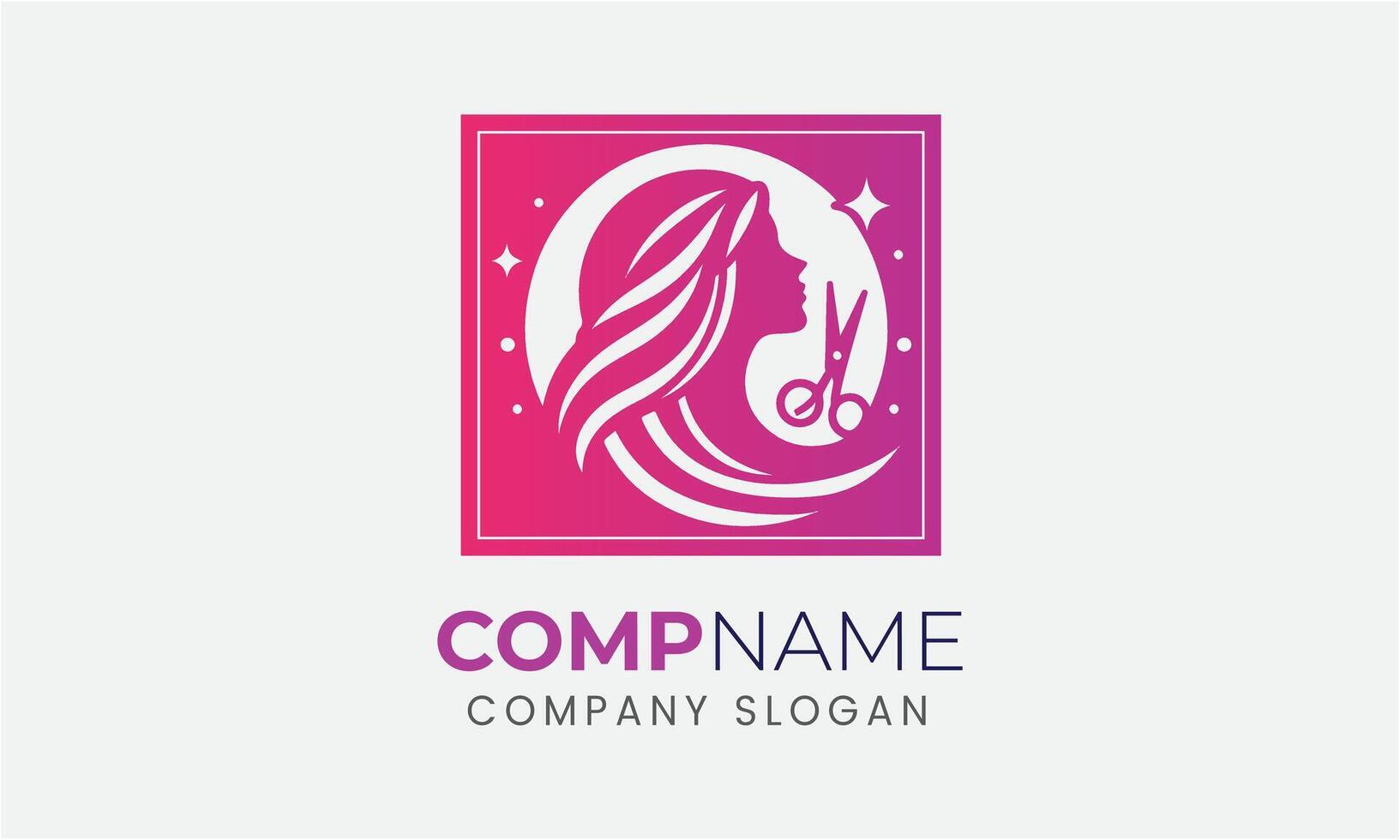 AI generated Lady parlor beauty face fashion spa woman logo design vector