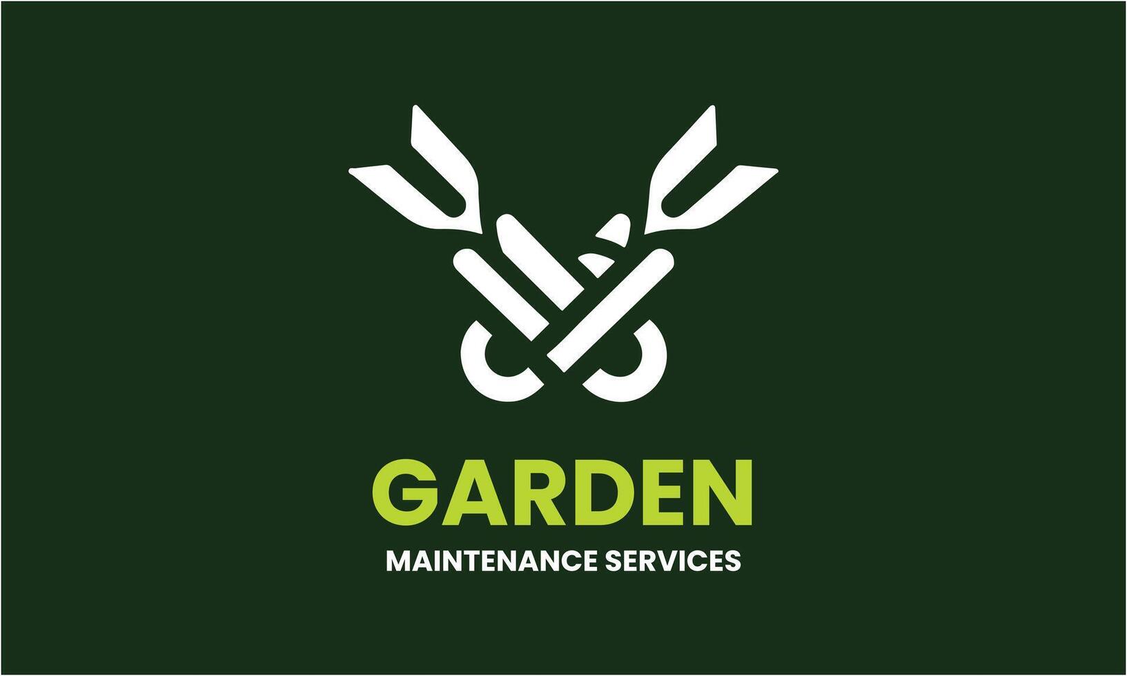 AI generated Garden maintenance service vector logo design