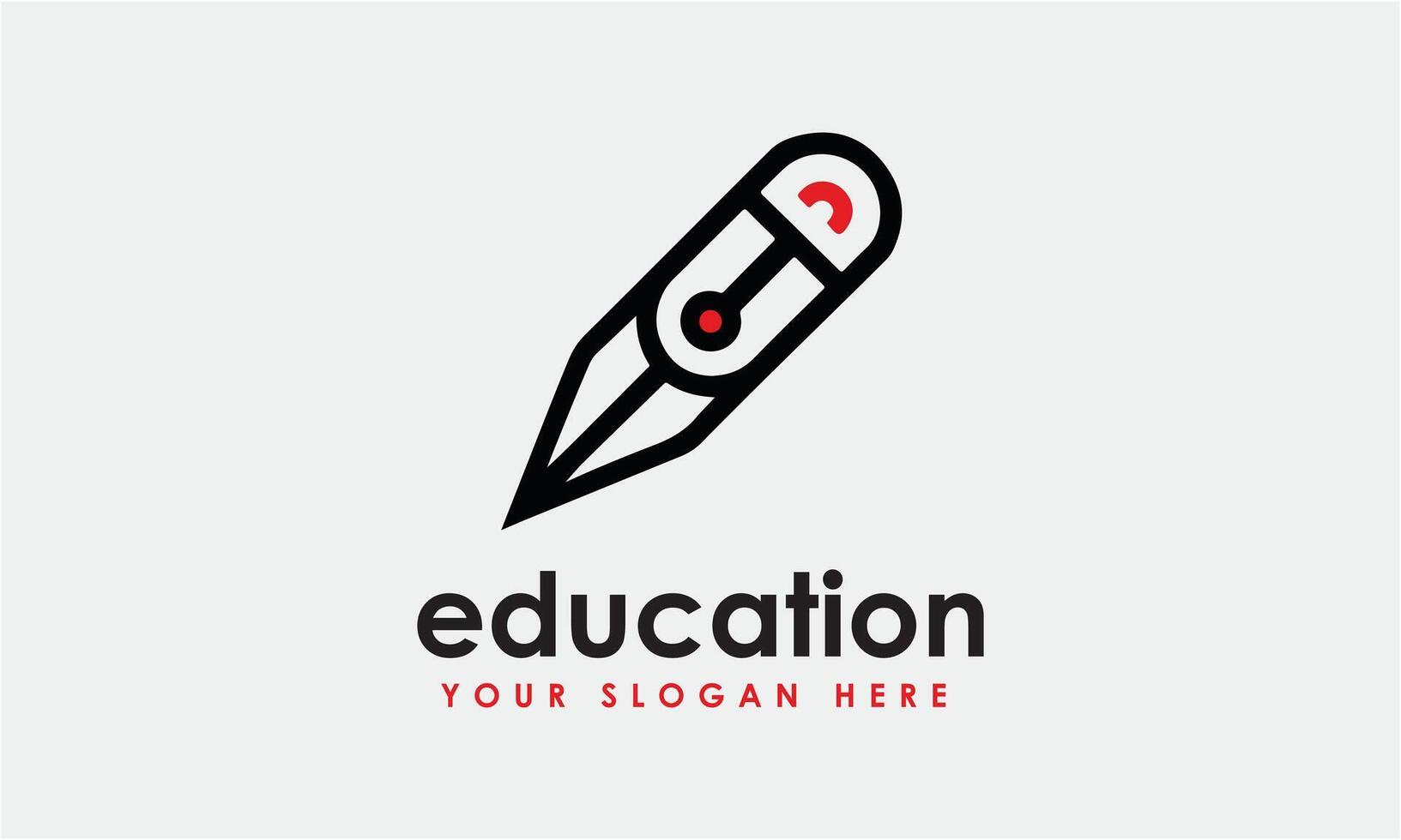 ai generado bolígrafo lápiz símbolo icono logo diseño vector minimalista modelo