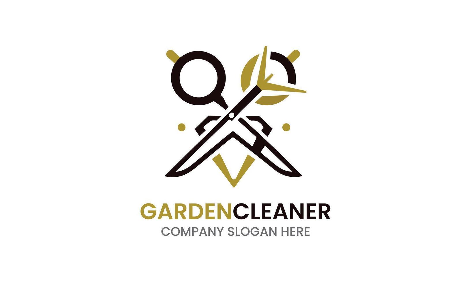 AI generated Garden maintenance service vector logo design