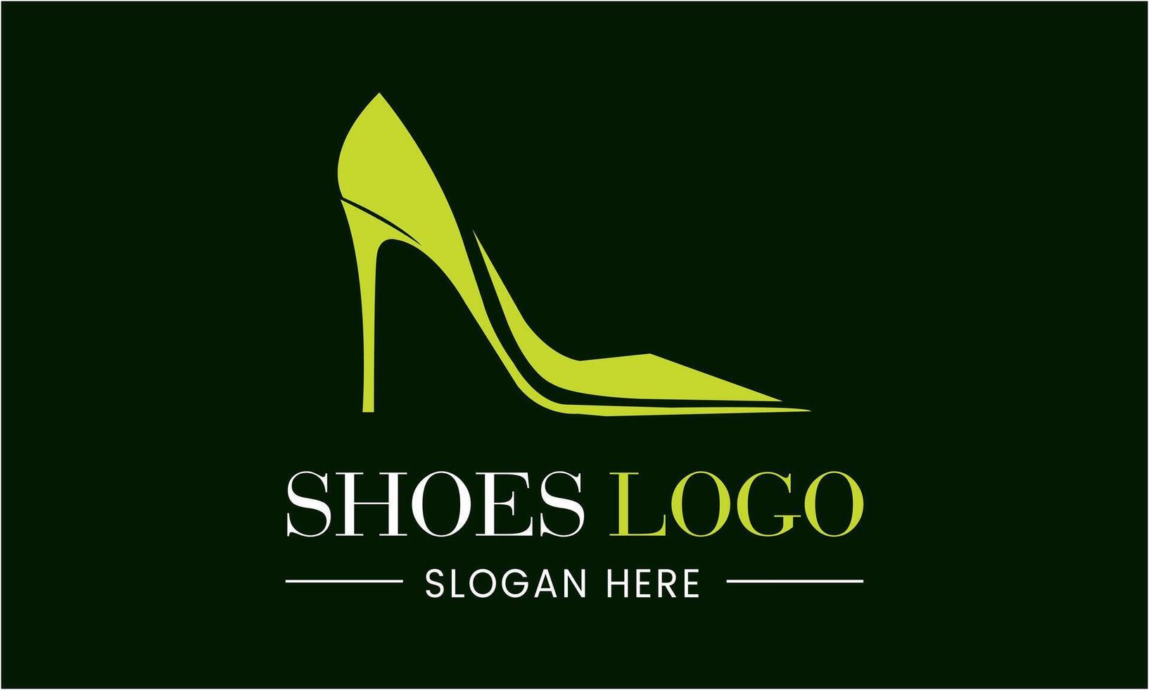 AI generated Ladies shoes vector design logo template