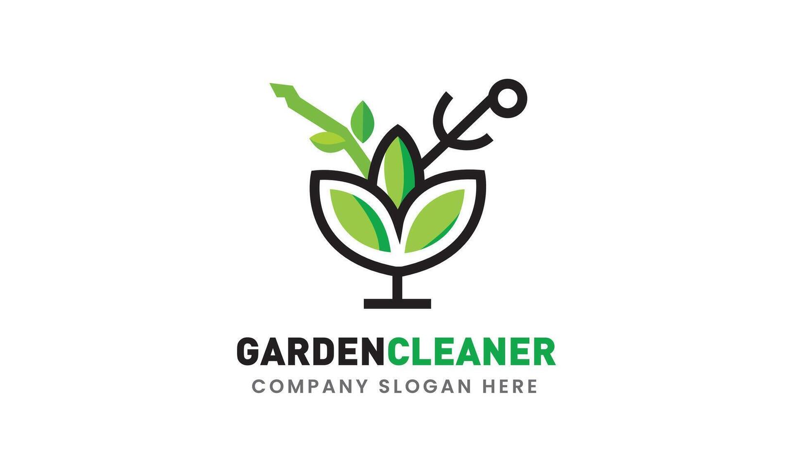 AI generated Garden maintenance service vector logo design